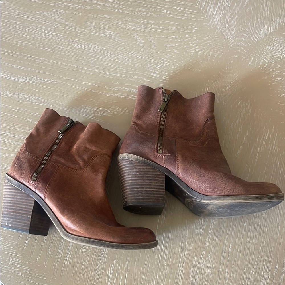 Brown Leather Ankle Boots
